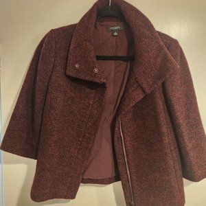 Burgandy Cropped Coat